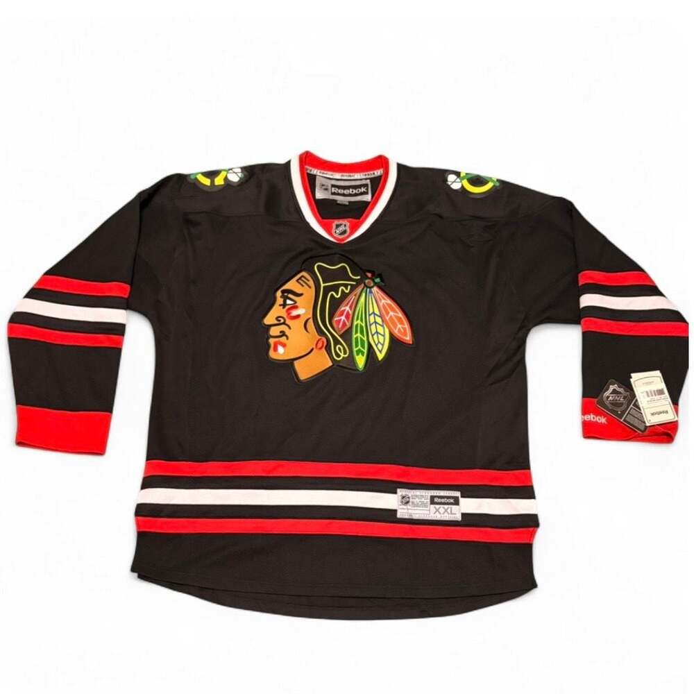 Reebok Chicago Blackhawks NHL Premier Alternate Jersey Black XXL NWT Hockey